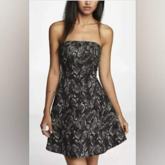 Express Dresses & Skirts - Express Cocktail Snake Print Dress Size 2
